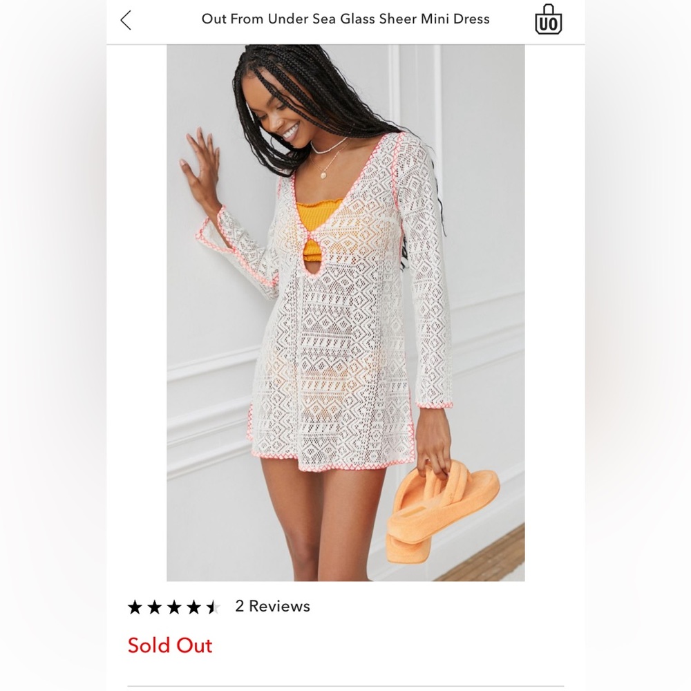 Urban Outfitters Sheer Swim Coverup